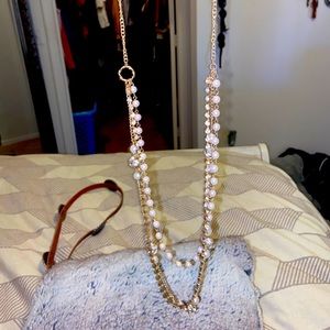 Pearl Pink & Gold Necklace
